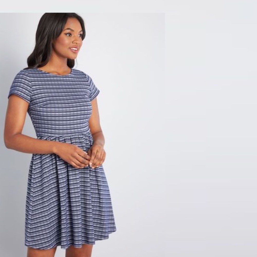 Modcloth Timeless Match Mini Dress | Navy Blue NEW